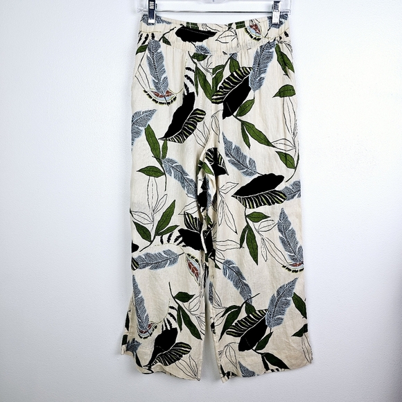 Tahari Tropical Floral Linen Pants NWT - Picture 2 of 6
